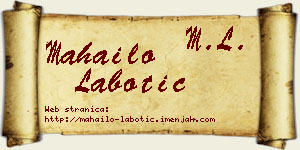 Mahailo Labotić vizit kartica